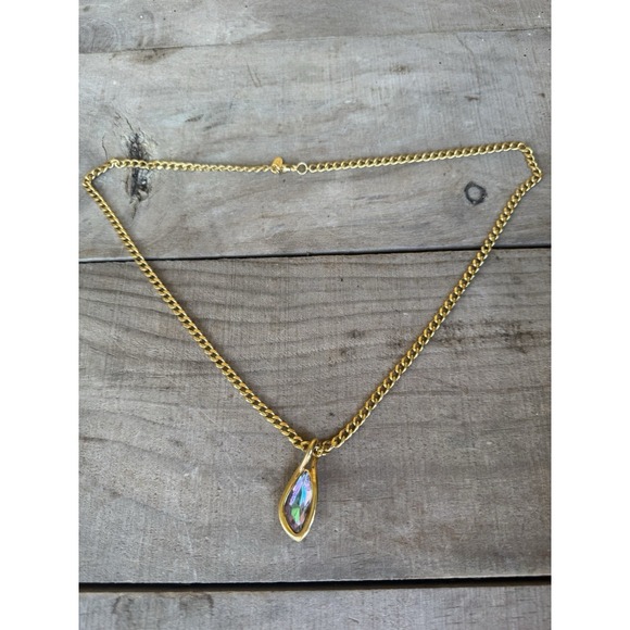 Vintage Chunky Gold Tone Kenneth Jay Lane Designer KLJ Statement Necklace